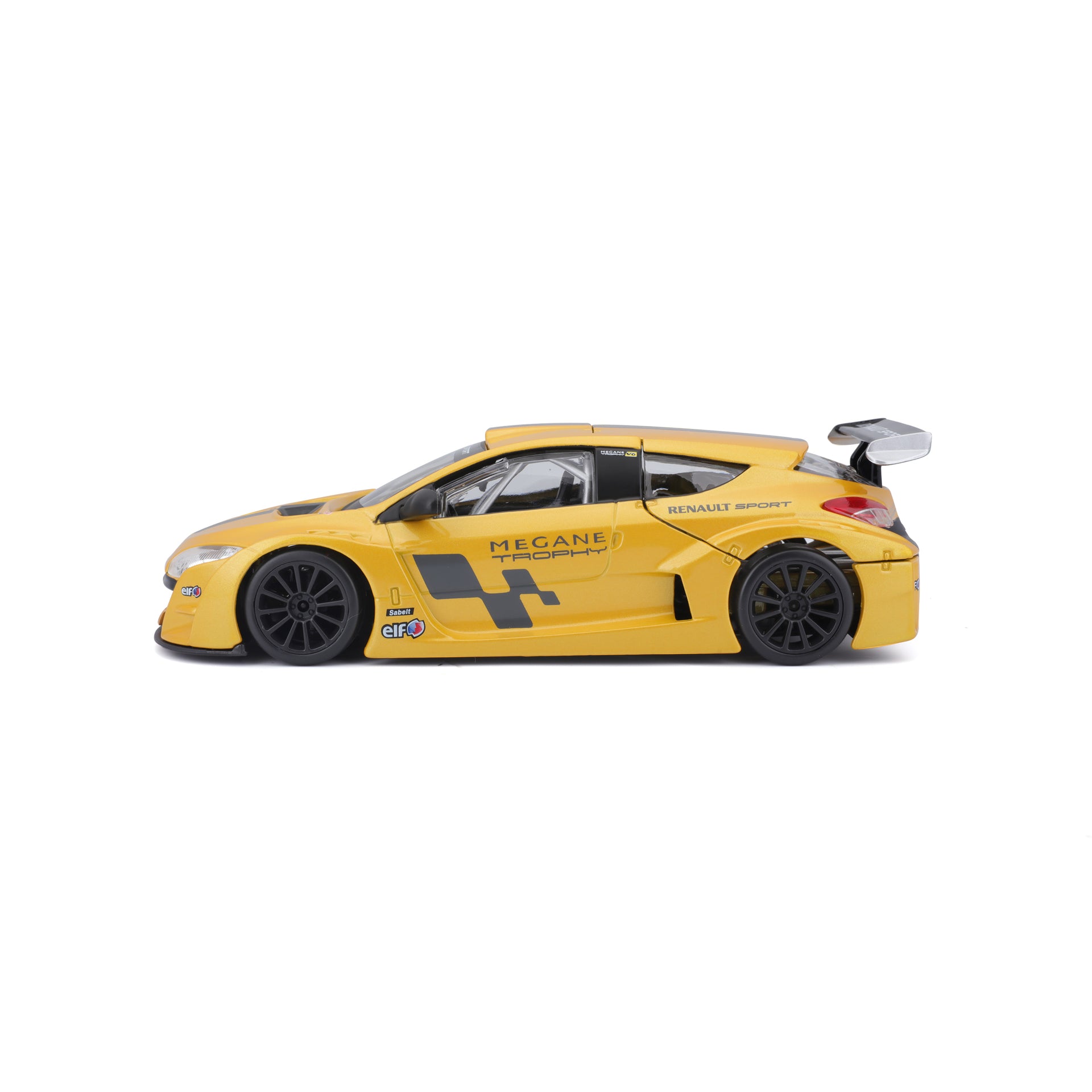 Macheta Masinuta Bburago 1:24 Renault Megane Trophy Galben Metalizat, BB20001B-22115