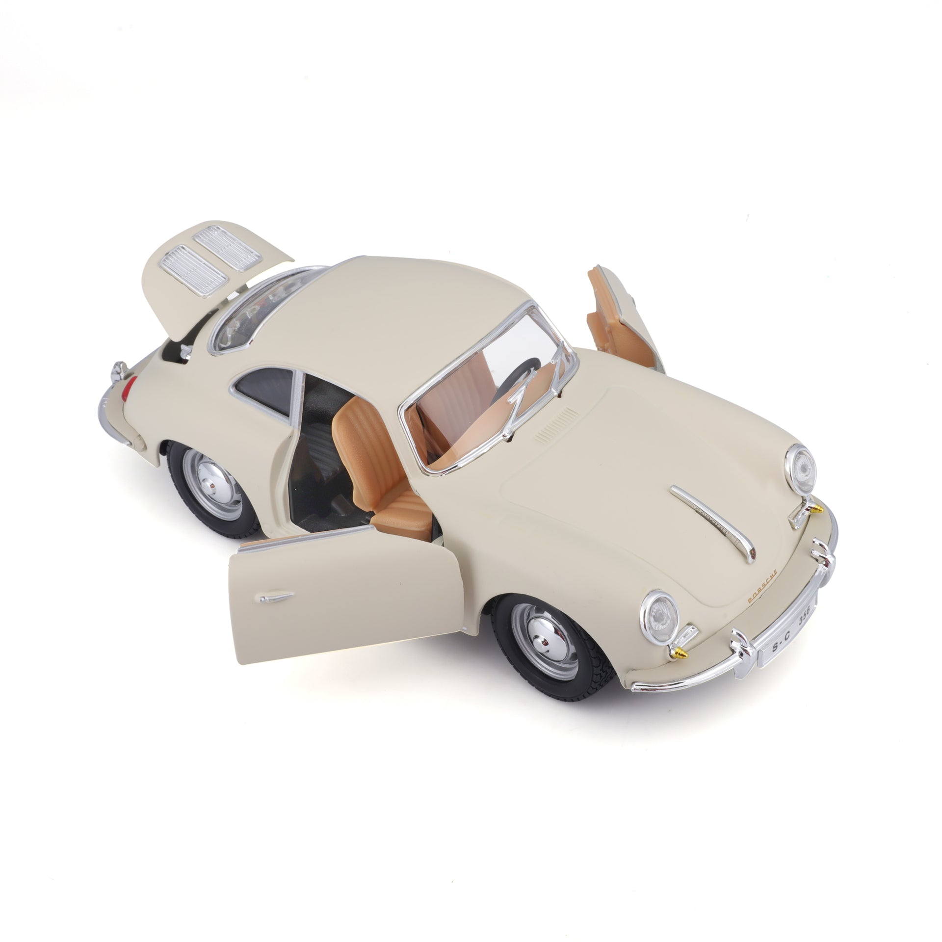 Macheta Masinuta Bburago 1:24 Bijoux  Porsche 356B Coupe (1961) Bej, BB20001B-22079