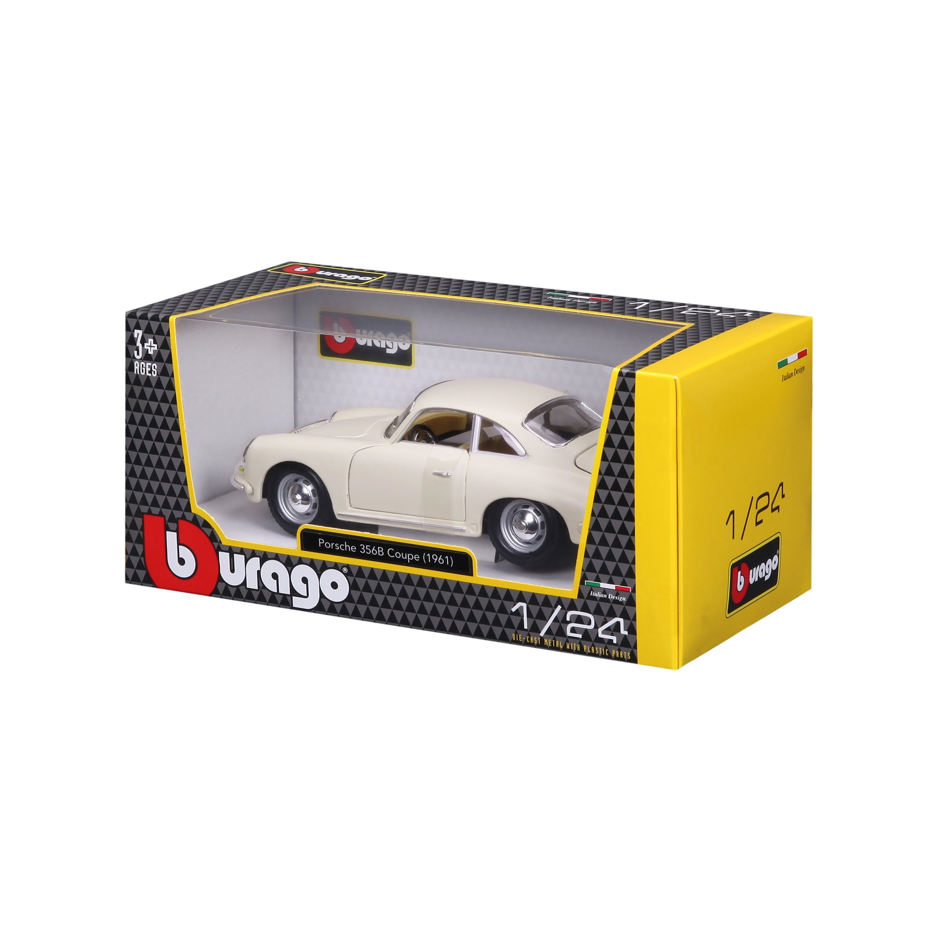 Macheta Masinuta Bburago 1:24 Bijoux  Porsche 356B Coupe (1961) Bej, BB20001B-22079