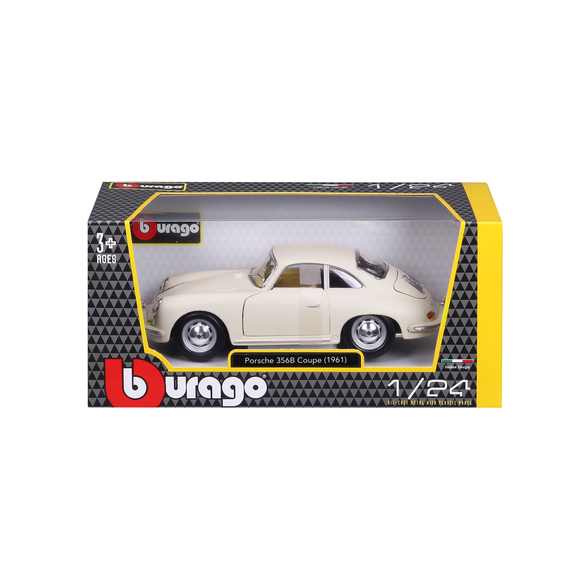 Macheta Masinuta Bburago 1:24 Bijoux  Porsche 356B Coupe (1961) Bej, BB20001B-22079