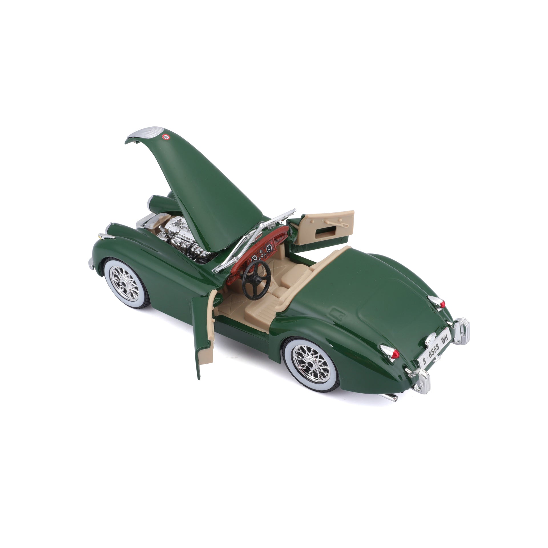 Machete Masinuta  Bburago 1:24 Jaguar XK 120 Roadster Verde, BB20001B-22018