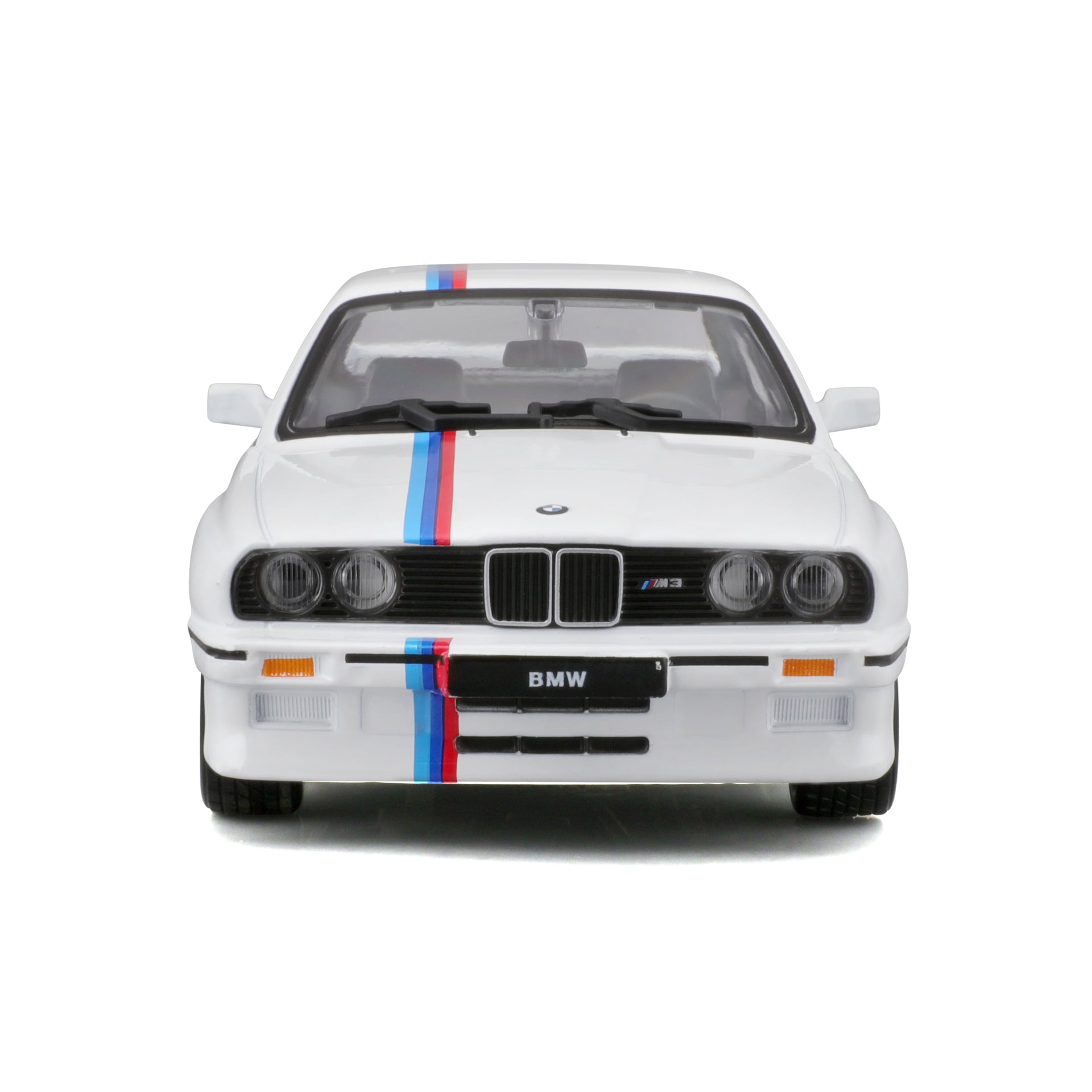 Macheta Masinuta Bburago 1:24 1988 BMW 3 Series M3 Alb cu Dunga, BB20001A-21100