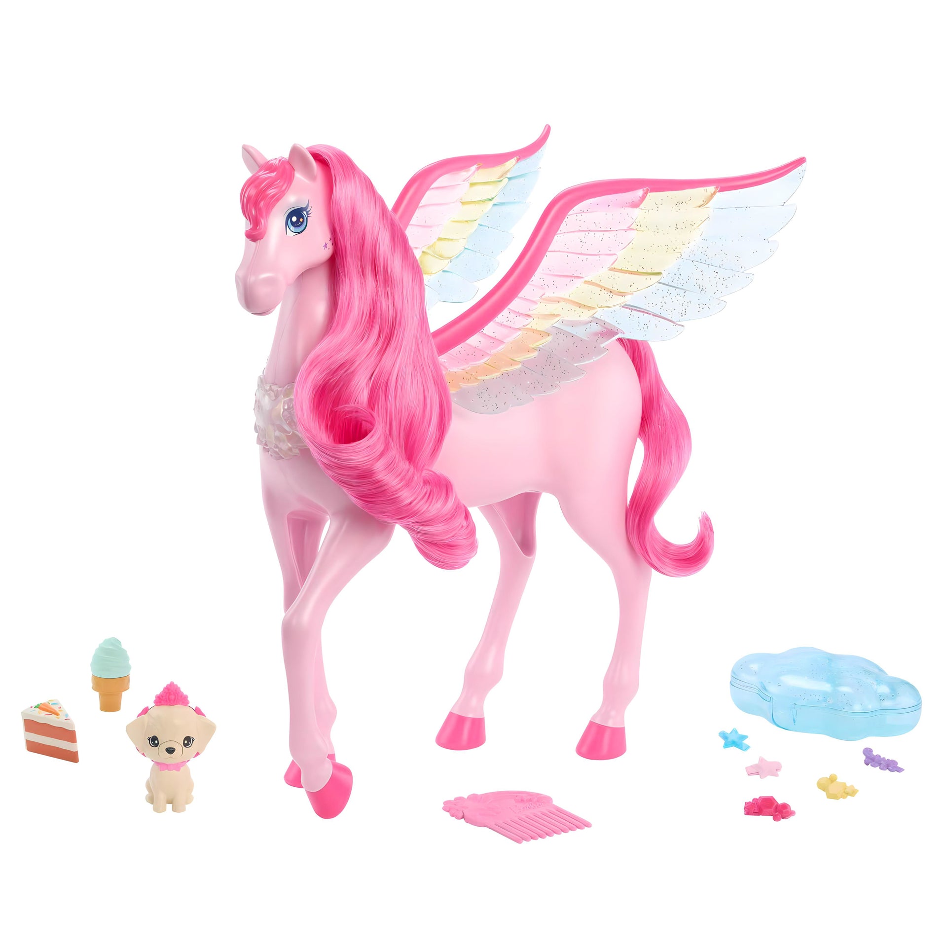 Barbie A Touch Of Magic Pink Pegasus cu lumini si sunete, MTHLC40
