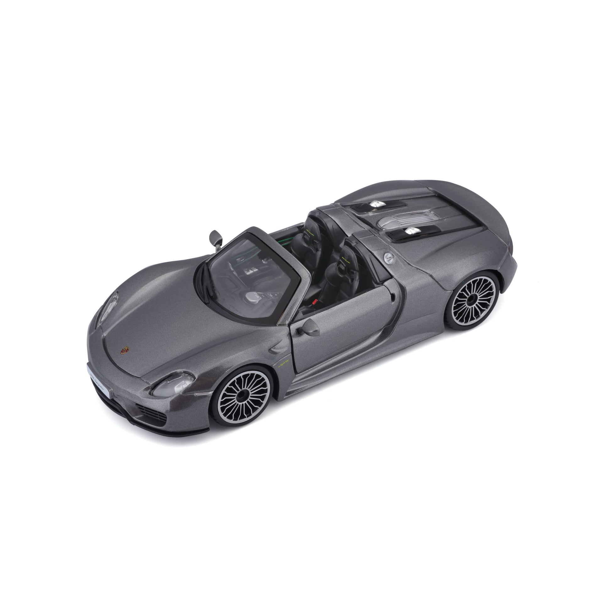 Macheta Masinuta Bburago 1:24 Porsche 918 Spyder Gri Metalic, BB20001A-21076