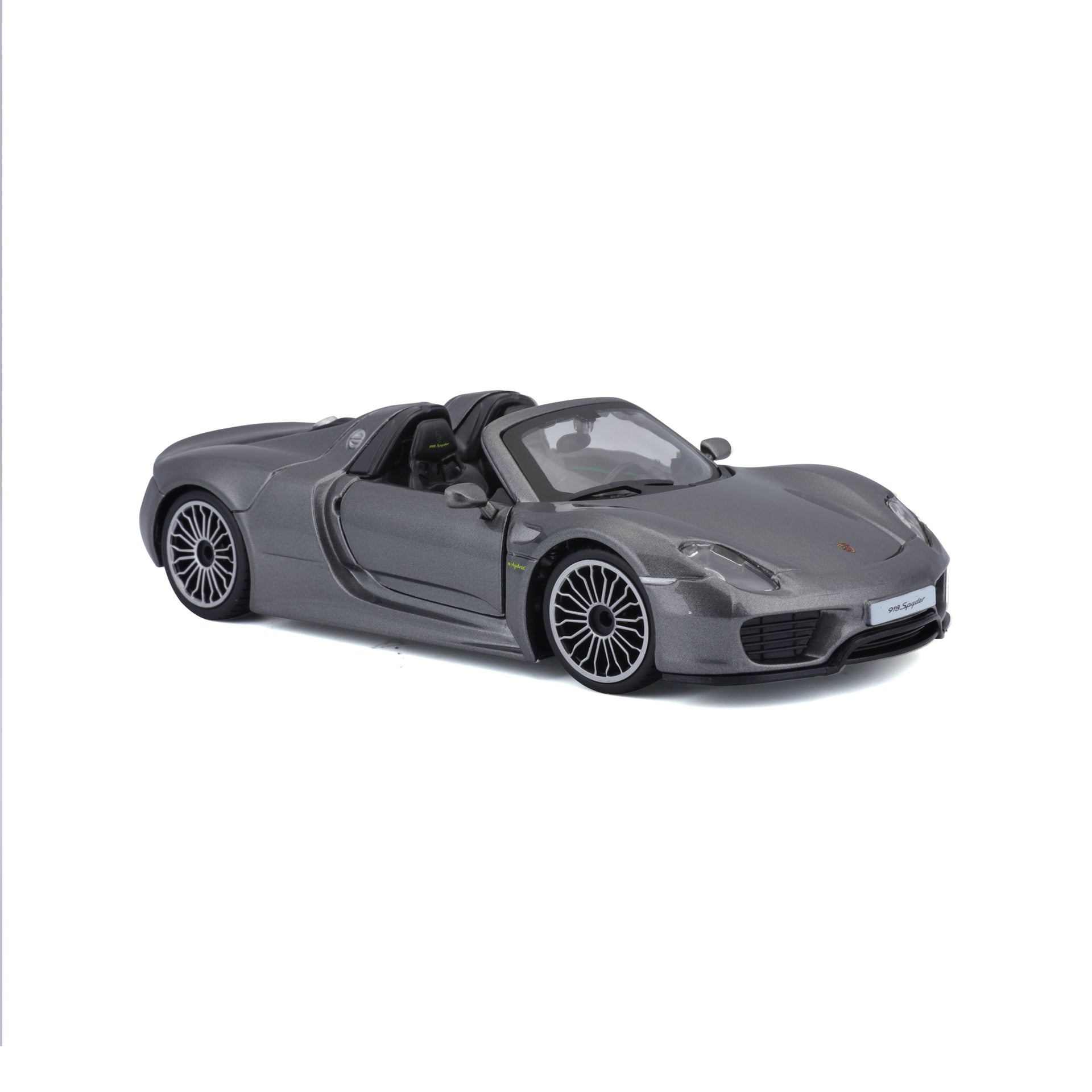 Macheta Masinuta Bburago 1:24 Porsche 918 Spyder Gri Metalic, BB20001A-21076