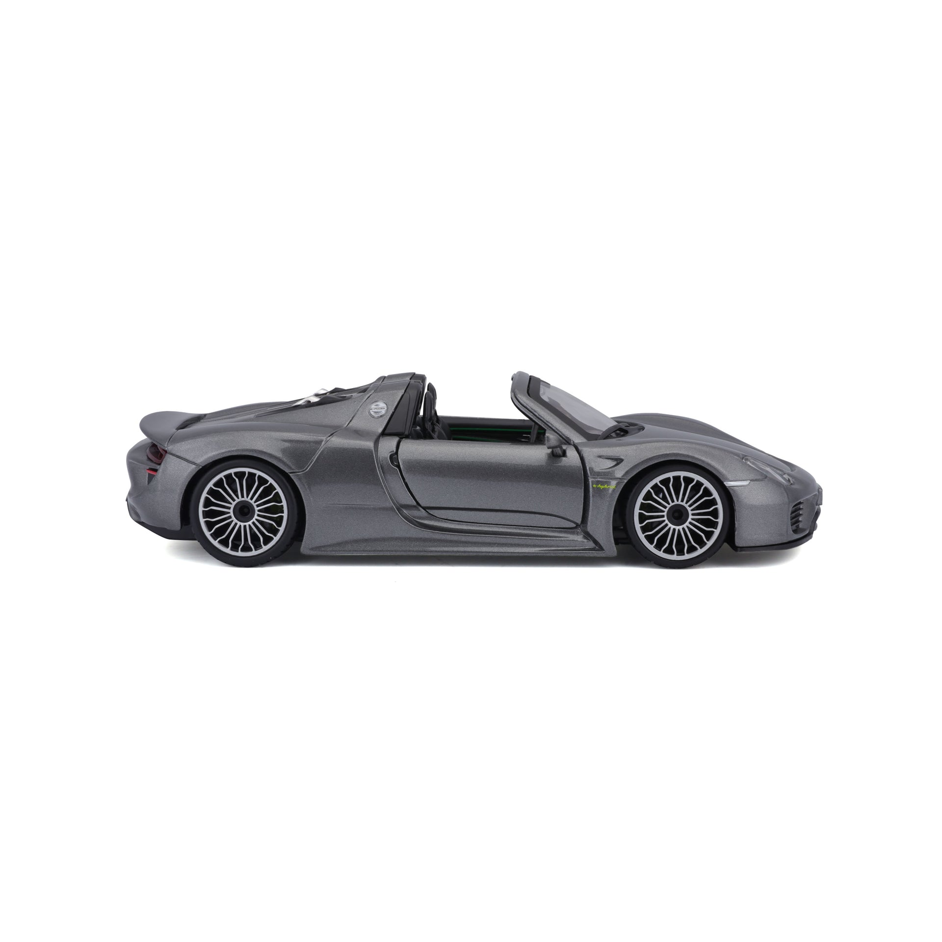 Macheta Masinuta Bburago 1:24 Porsche 918 Spyder Gri Metalic, BB20001A-21076