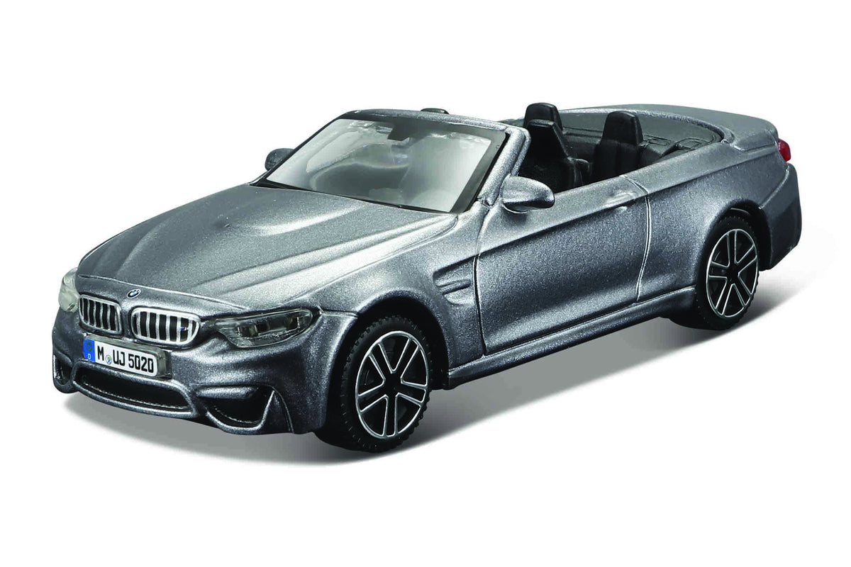 Macheta Masinuta Bburago  Street Fire 1:43 BMW M4 Cabrio Gri Metalic, BB30010B-30298