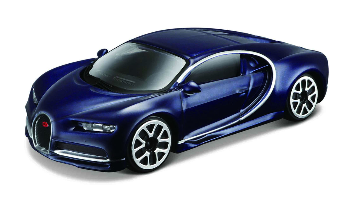 Macheta Masinuta Bburago  Street Fire 1:43 Bugatti Chiron Albastru Inchis Metalizat, BB30010B-30348