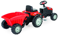 Tractor Pilsan cu Pedale si Remorca Rosu, PILS07 316 ROSU