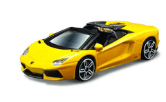 Set 2 Machete Masini Bburago 1:43 Street Fire Aventador Roadster Galben & Lamborghini Huracan LP 610-4 Verde, BB30002-30249-30290