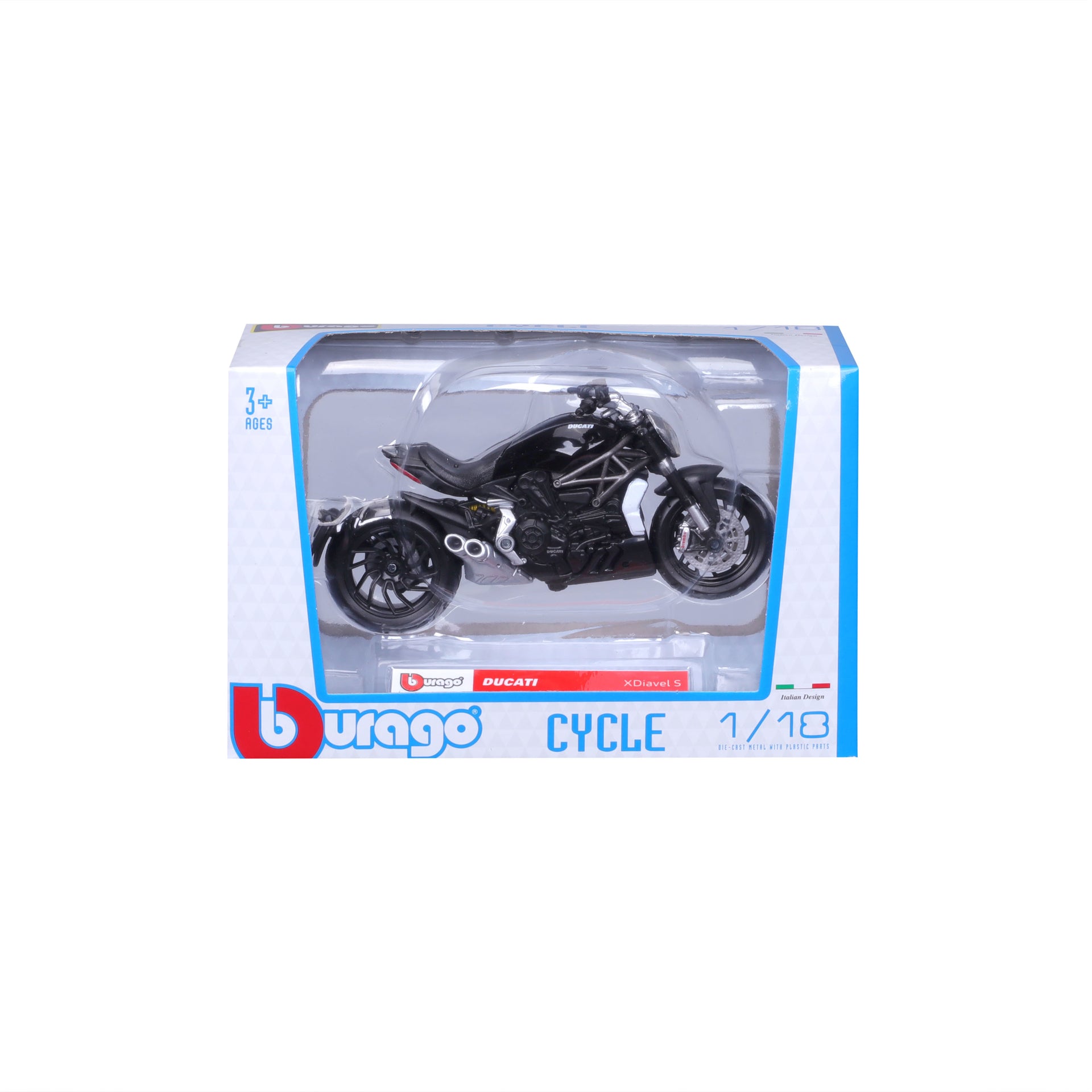 Macheta Motocicleta Bburago 1:18 Ducati Xdiavel S Negru, BB51030-51066