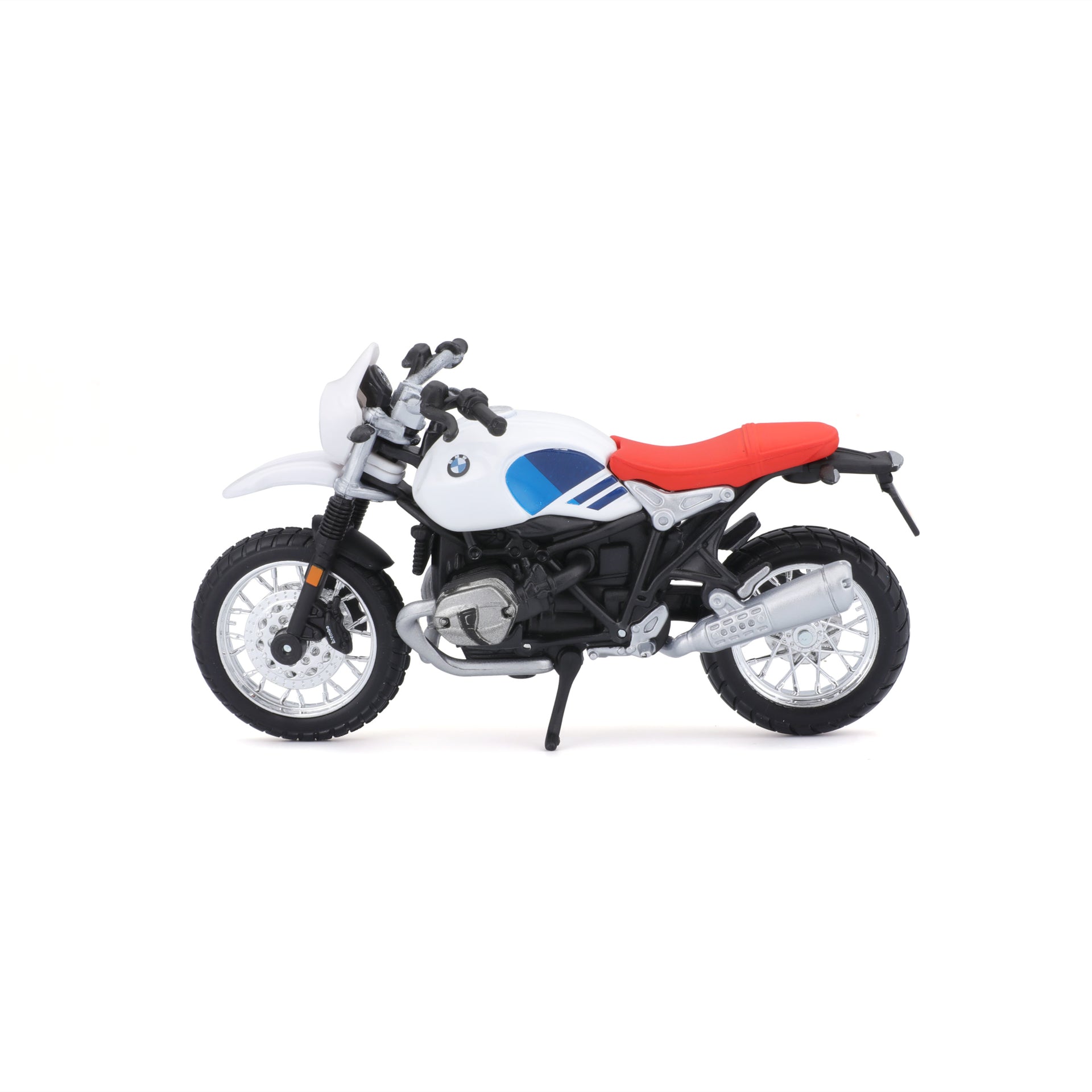 Macheta Motocicleta Bburago 1:18 Bmw R Ninet Urban Alb, BB51030-51069