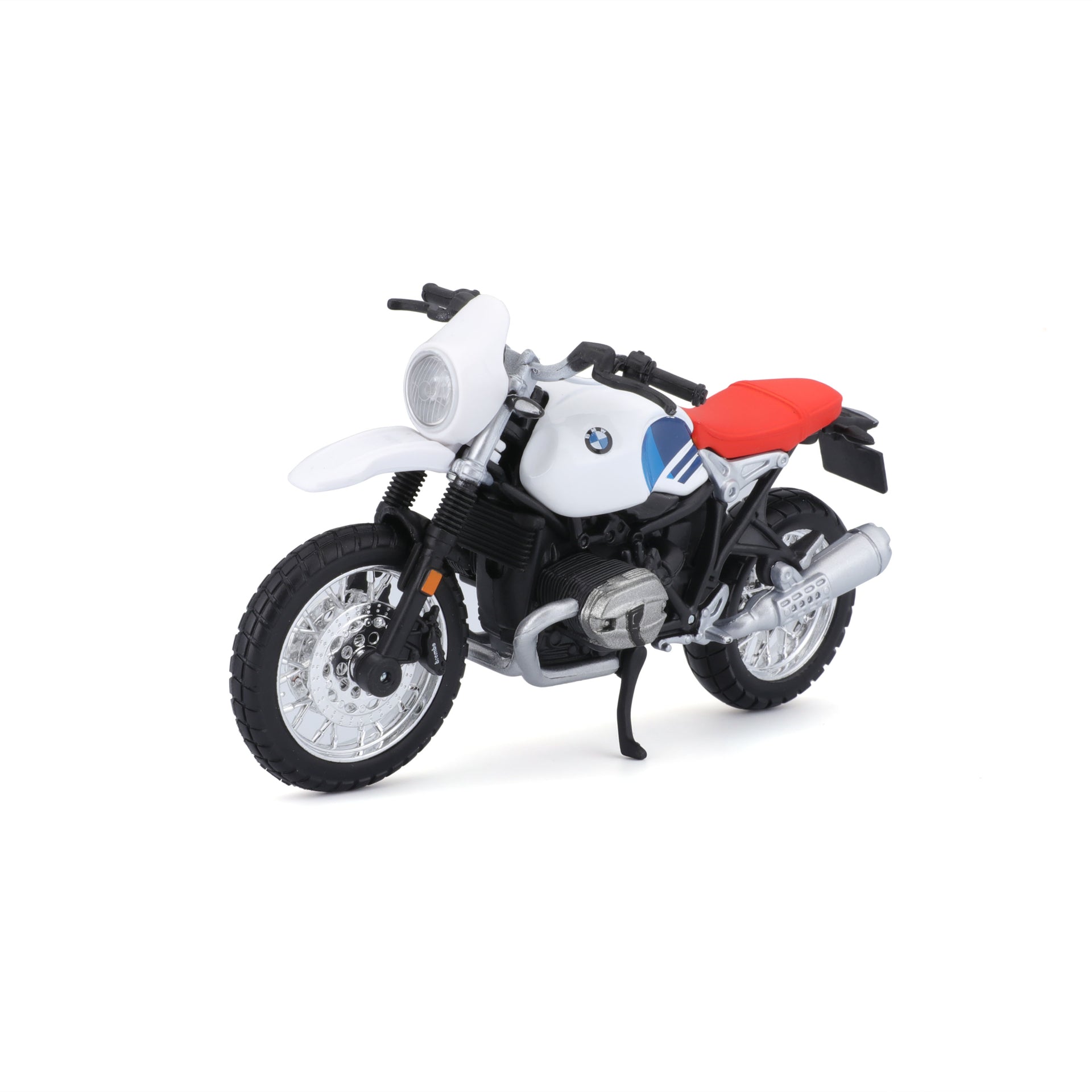 Macheta Motocicleta Bburago 1:18 Bmw R Ninet Urban Alb, BB51030-51069