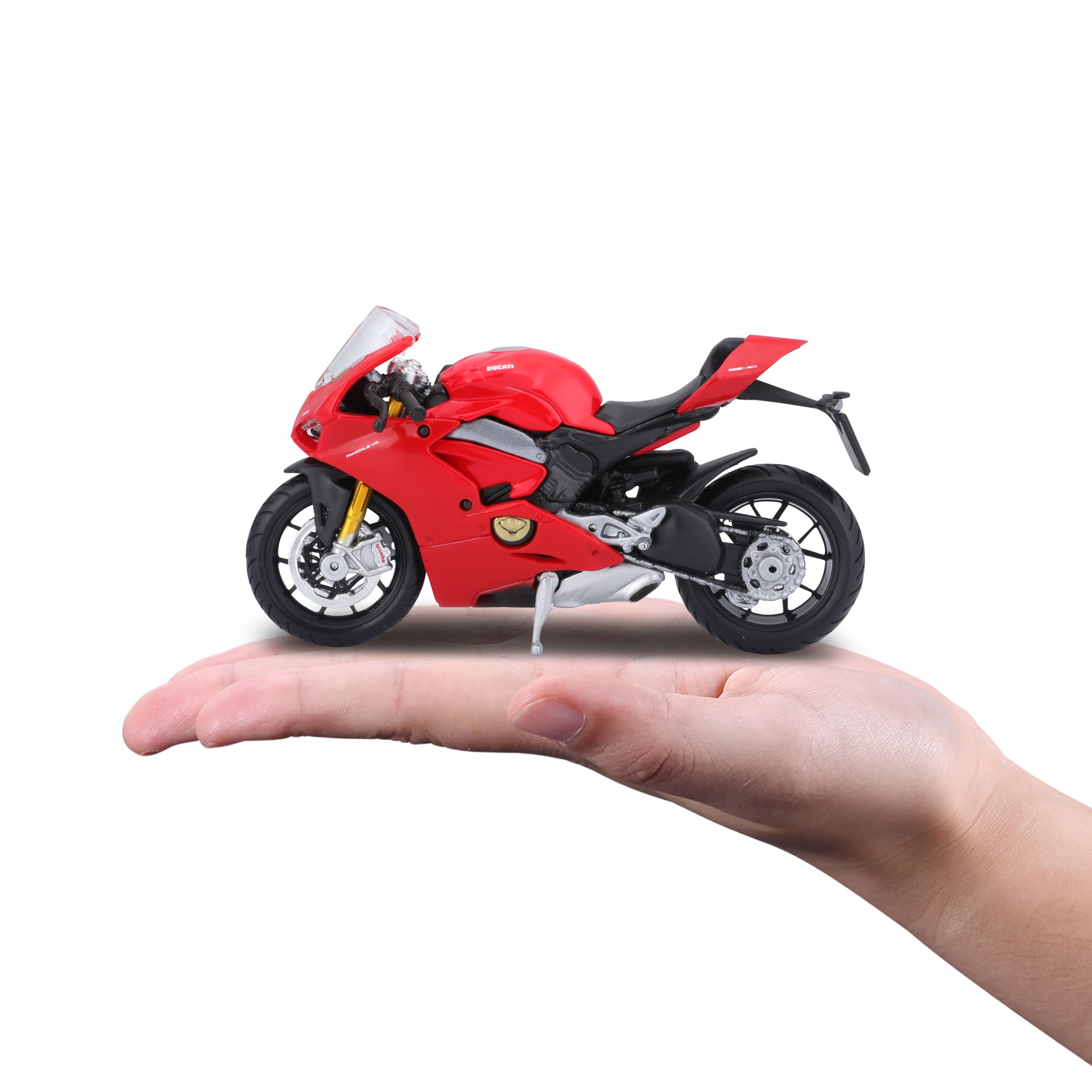 Macheta Motocicleta Bburago 1:18 Ducati Panigale V4 Rosu, BB51030-51080