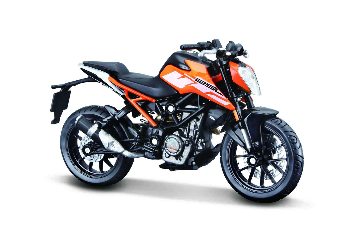 Macheta Motocicleta Bburago 1:18  KTM 250 Duke Portocaliu, BB51030-51083