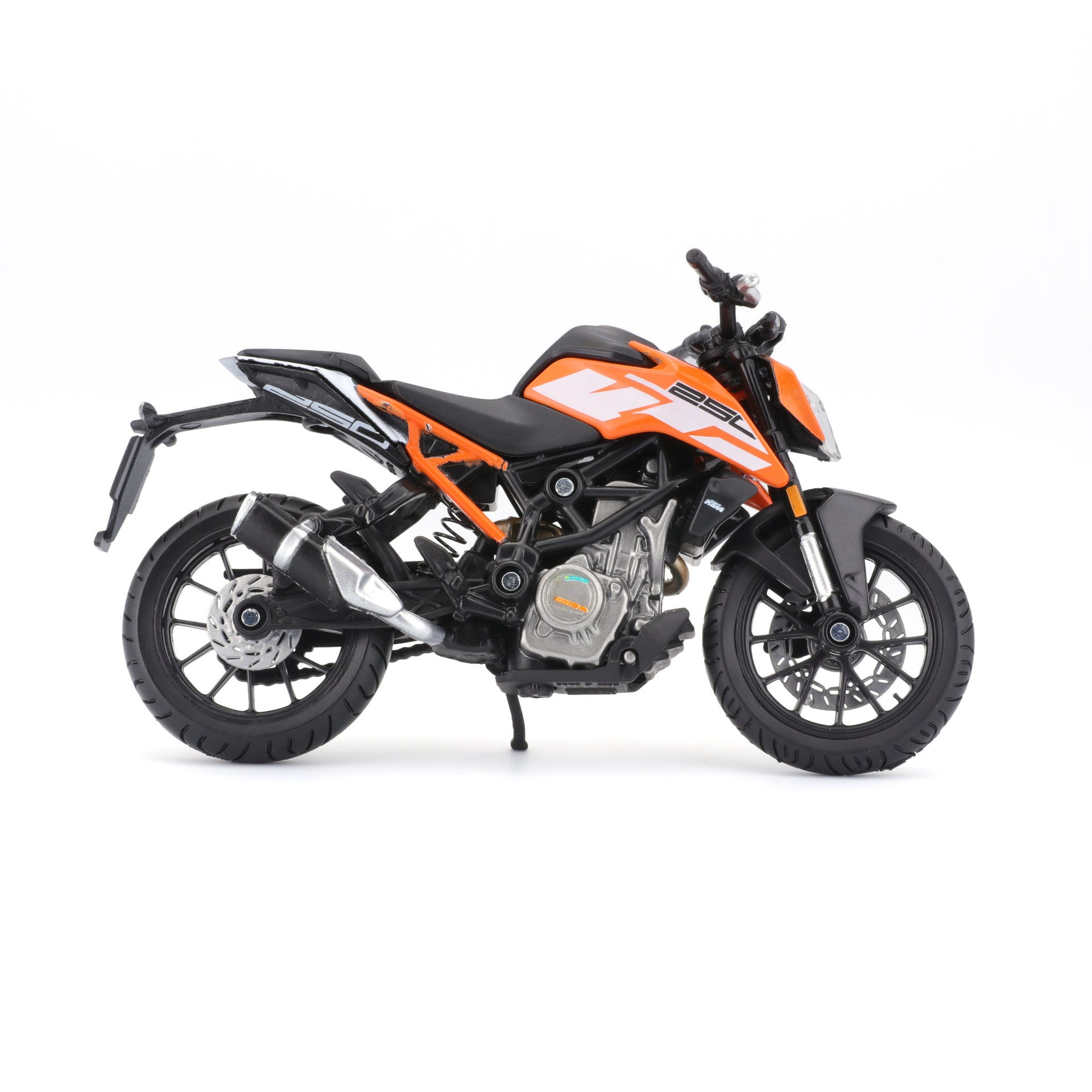 Macheta Motocicleta Bburago 1:18  KTM 250 Duke Portocaliu, BB51030-51083