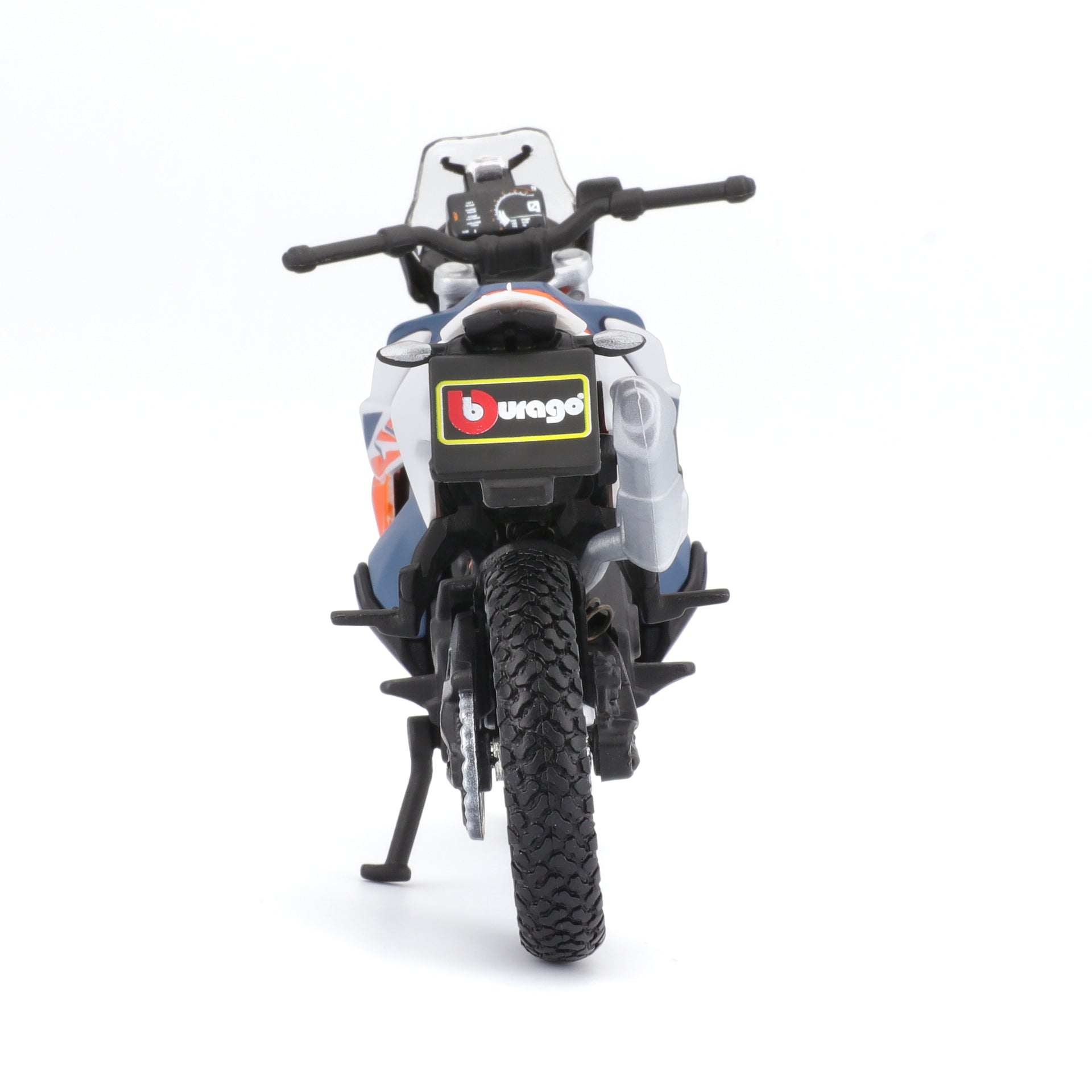 Macheta Motocicleta Bburago 1:18  KTM 790 Adventure R Rally Albastru/Portocaliu, BB51030-51084