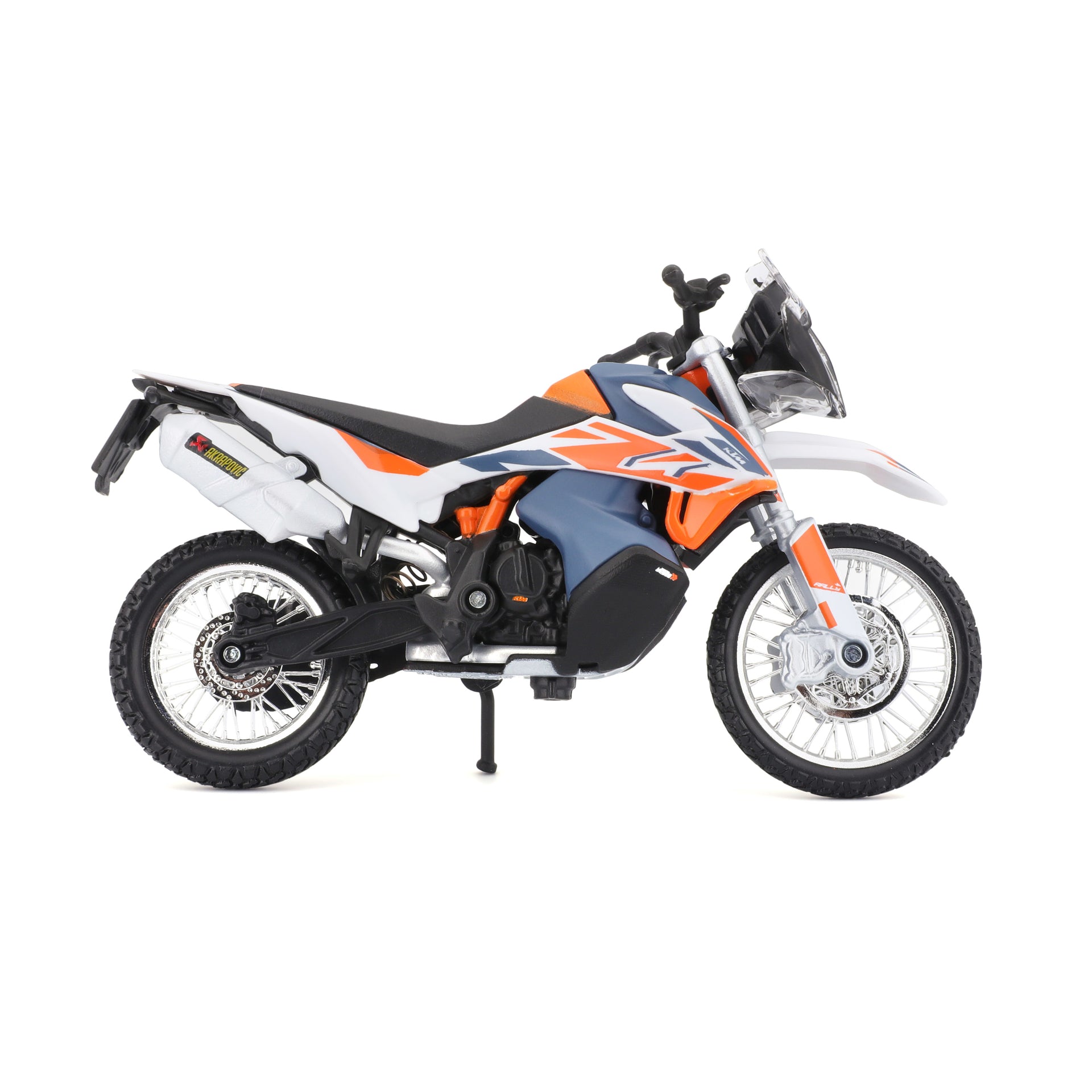 Macheta Motocicleta Bburago 1:18  KTM 790 Adventure R Rally Albastru/Portocaliu, BB51030-51084