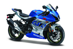 Macheta Motocicleta Bburago 1:18 Suzuki GSX-R1000 R 2021 Albastru/Argintiu, BB51030-51088