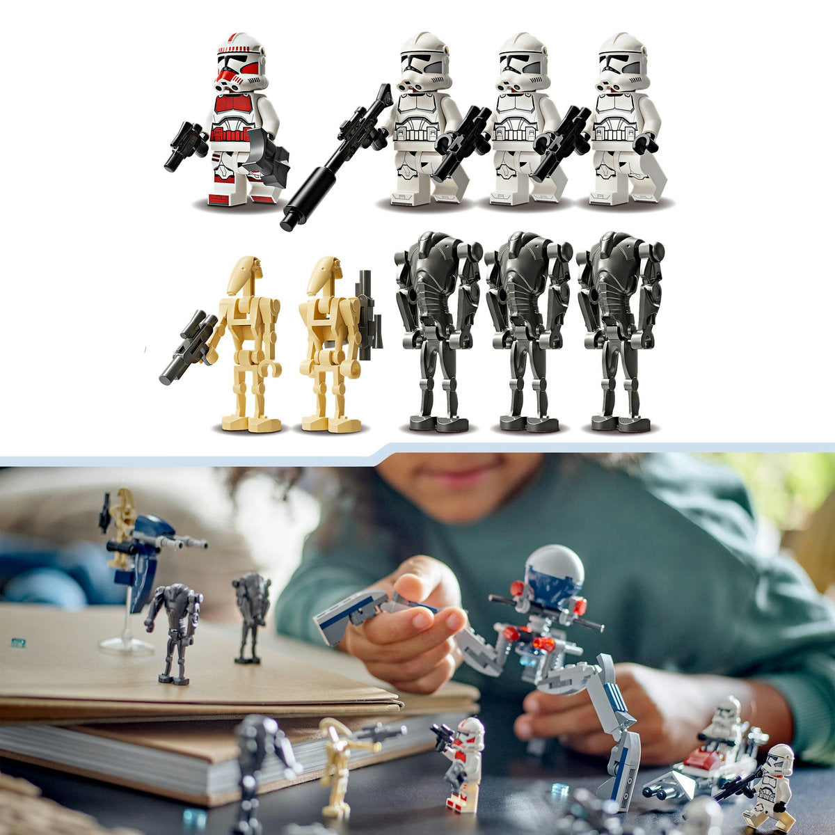 LEGO® Star Wars™ - Pachet de lupta Clone Trooper™ si droid de lupta 75372, 215 piese