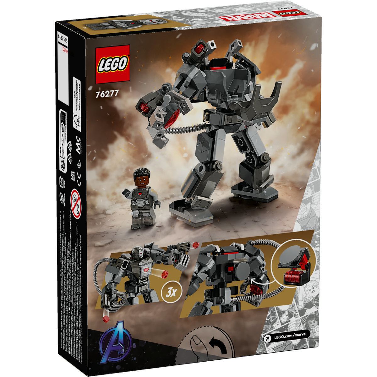 LEGO® Super Heroes - Armura de robot a lui War Machine 76277, 154 piese