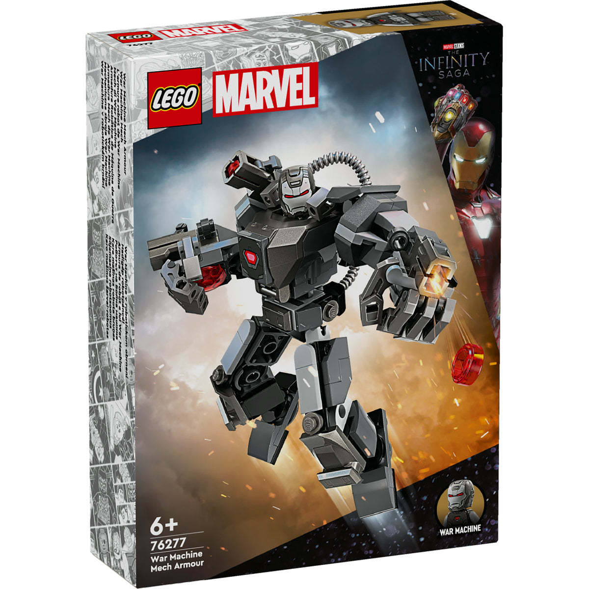 LEGO® Super Heroes - Armura de robot a lui War Machine 76277, 154 piese