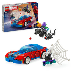 LEGO® Super Heroes - Masina de curse a Omului Paianjen vs Venom Green Goblin 76279, 227 piese