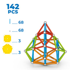 Set de constructie Geomag 386, Supercolor 142 piese