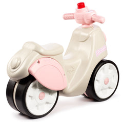 Scooter Falk cu roti silentioase pentru copii, roz - crem, FK 802S