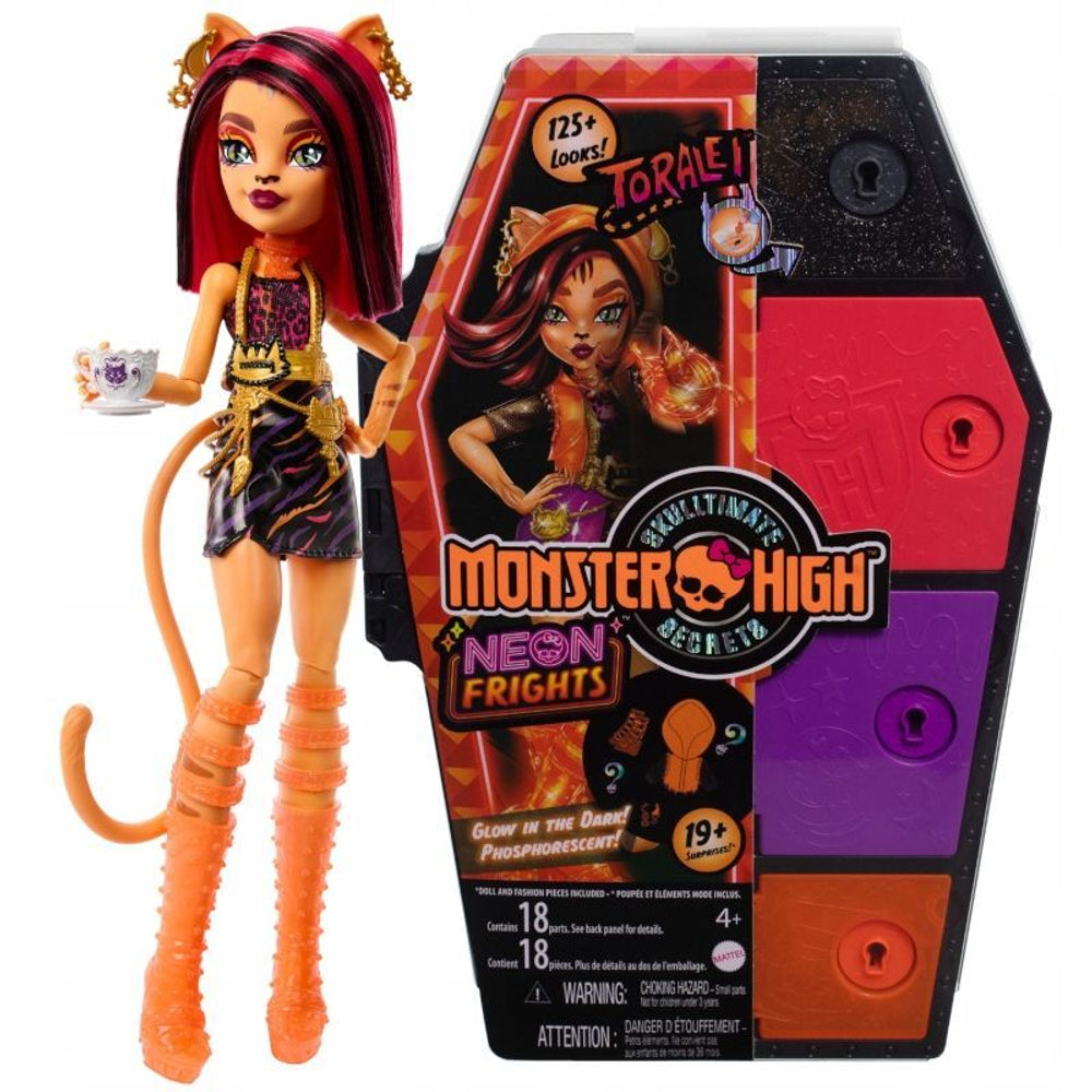 Papusa Monster High Skulltimate Secrets Neon Frights Toralei - Secrete in Dulap, MTHNF80