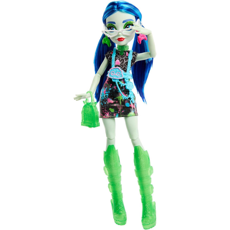 Papusa Monster High Skulltimate Secrets Neon Frights Ghoulia - Secrete in Dulap, MTHNF81