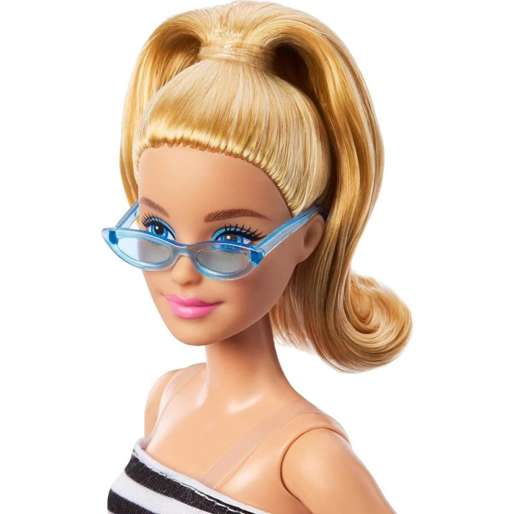 Papusa Mattel Barbie Fashionistas cu Par Blond si Fusta Roz 30 cm, MTFBR37/HRH11