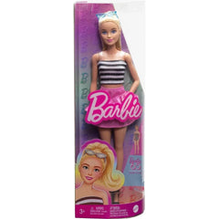 Papusa Mattel Barbie Fashionistas cu Par Blond si Fusta Roz 30 cm, MTFBR37/HRH11