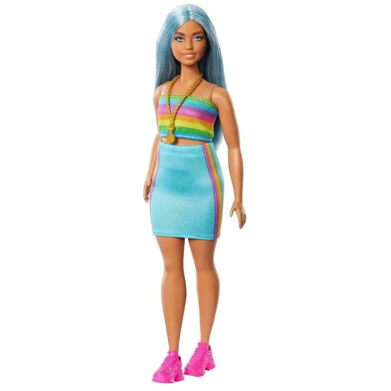 Papusa Mattel Barbie Fashionistas cu Par Albastru si Tinuta Sport 30 cm, MTFBR37/HRH16