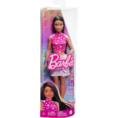 Papusa Mattel Barbie Fashionistas cu Par Negru si Tinuta Disco 30 cm, MTFBR37/HRH13