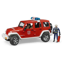 Masinuta de Pompieri Bruder 1:16 Jeep Wrangler Unlimited Rubicon cu Figurina, BR02528