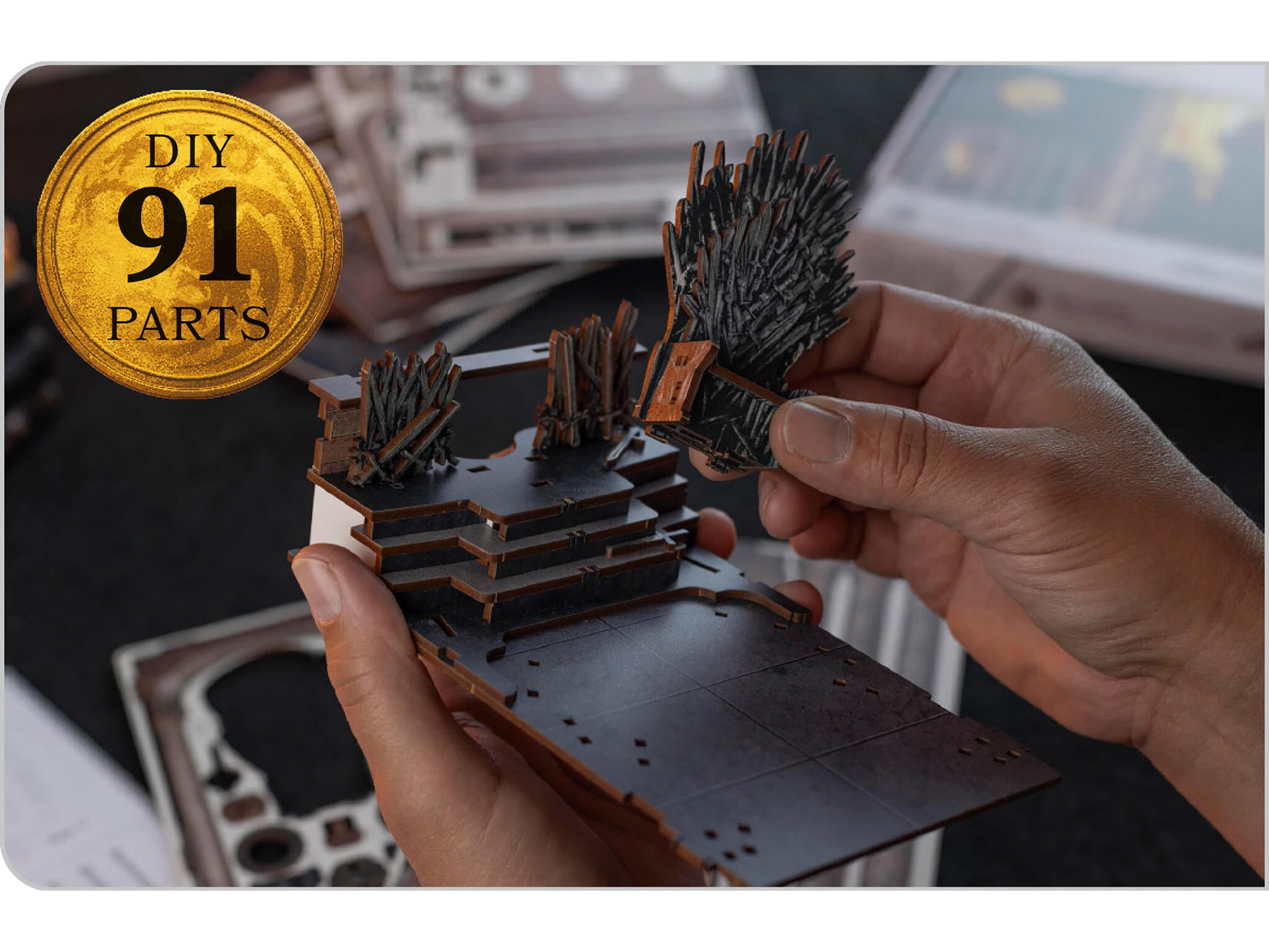 Revell Lumi Miniaturale Realizate Manual Pentru Asamblare Iron Throne - House Of The Dragon: Tiny Adventures Rev00531