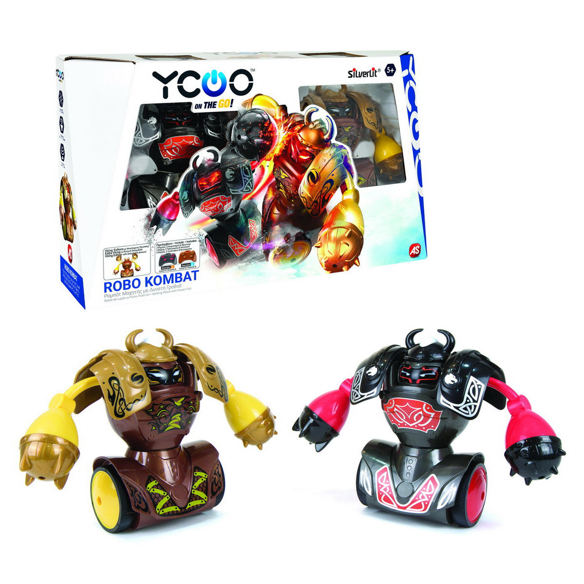 SET 2 ROBOTI LUPTATORI CU TELECOMANDA ROBO KOMBAT VIKING