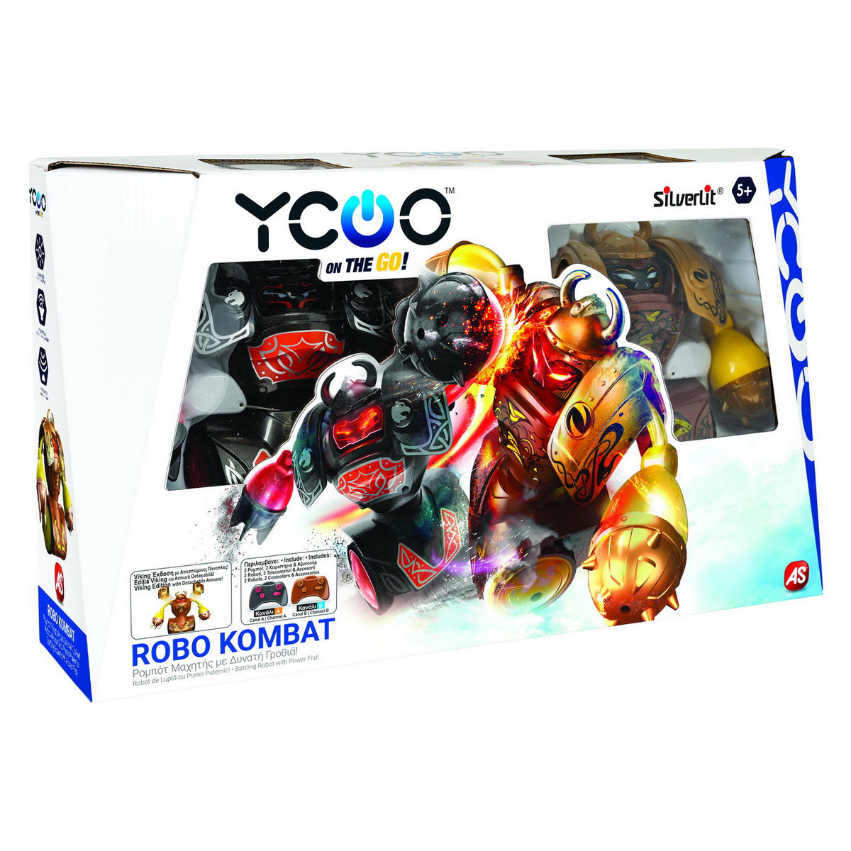 SET 2 ROBOTI LUPTATORI CU TELECOMANDA ROBO KOMBAT VIKING