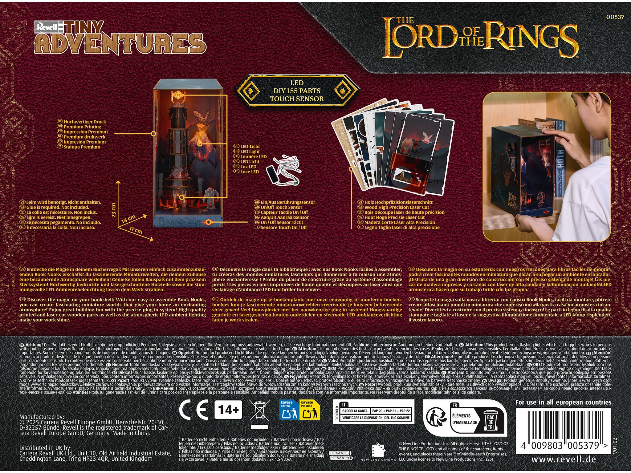 Revell Lumi Miniaturale Realizate Manual Pentru Asamblare Lord Of The Rings Barad-Dûr: Tiny Adventures Rev00537