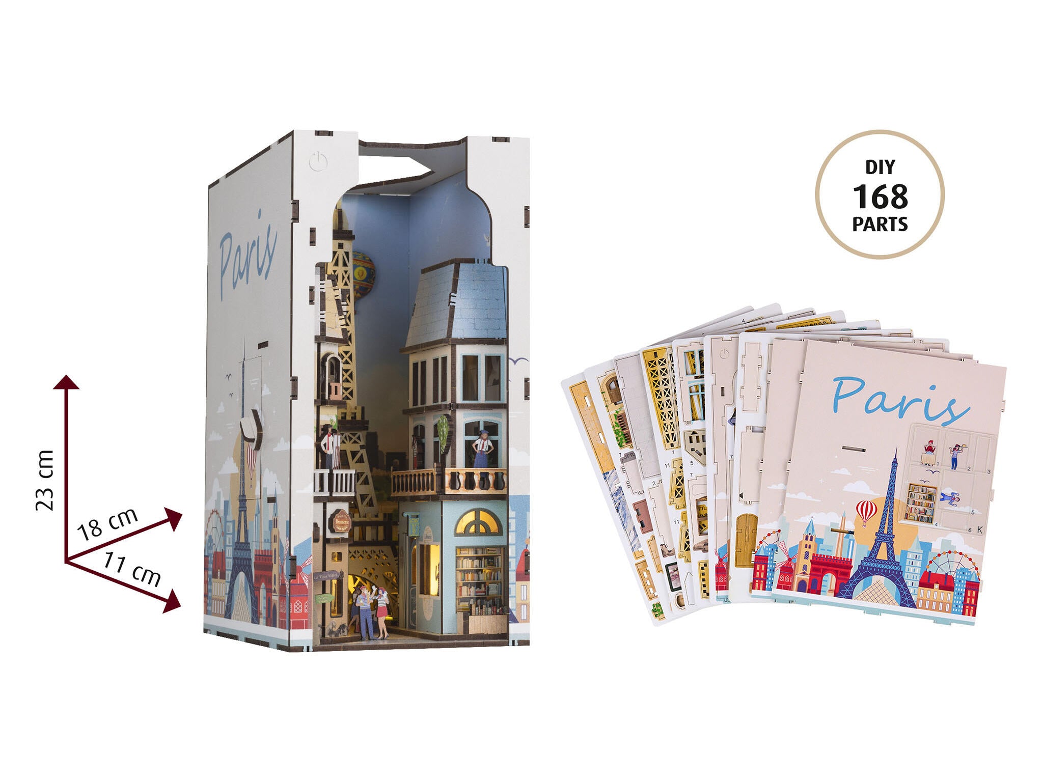 Revell Lumi Miniaturale Realizate Manual Pentru Asamblare Paris: Tiny Adventures Book Nook Rev00539