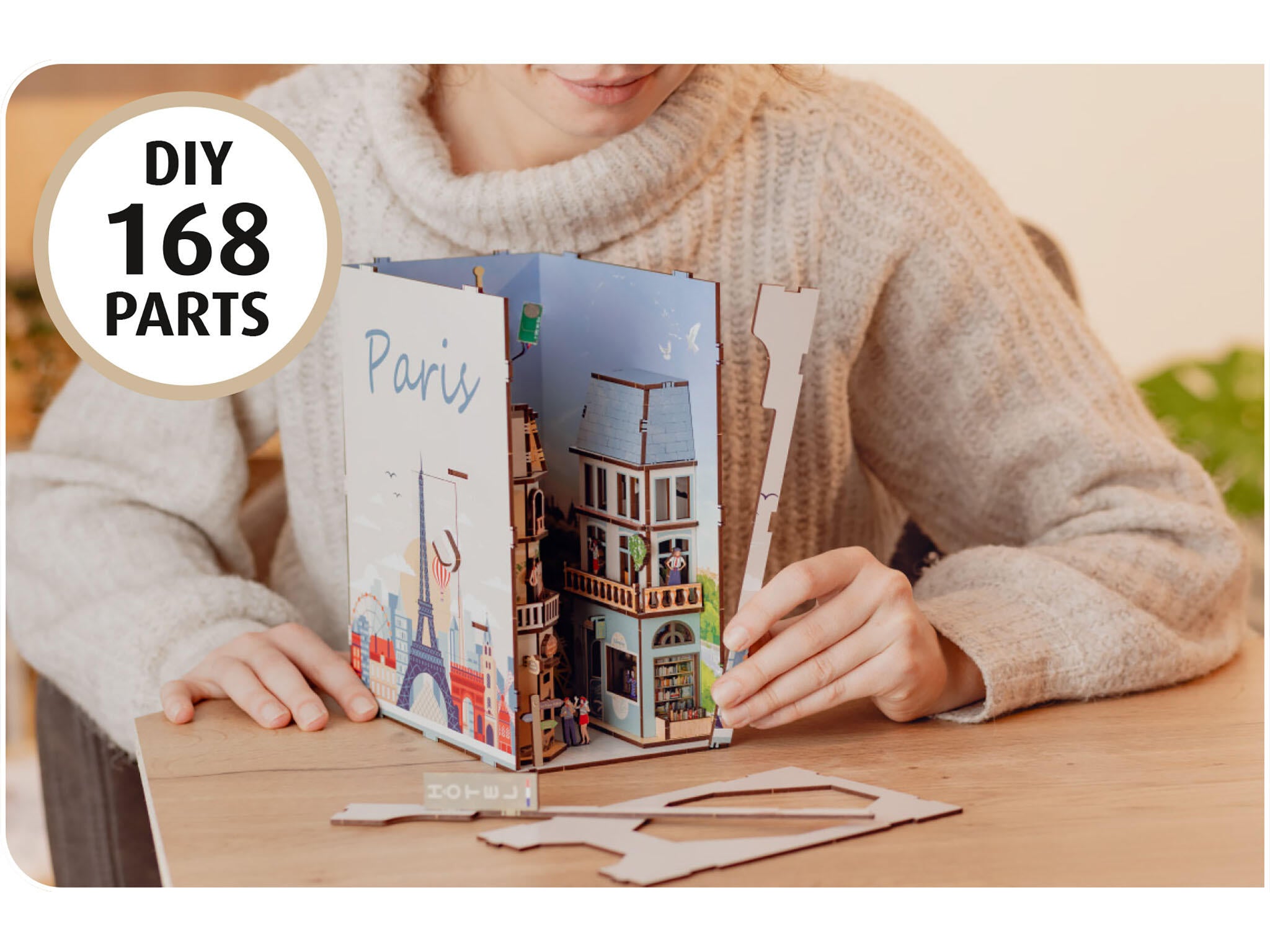 Revell Lumi Miniaturale Realizate Manual Pentru Asamblare Paris: Tiny Adventures Book Nook Rev00539