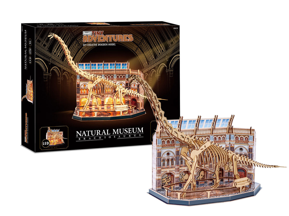 Revell Modele Functionale Din Lemn Pentru Asamblare Tiny Adventures - Natural Museum Brachiosaurus Sk Rev00619