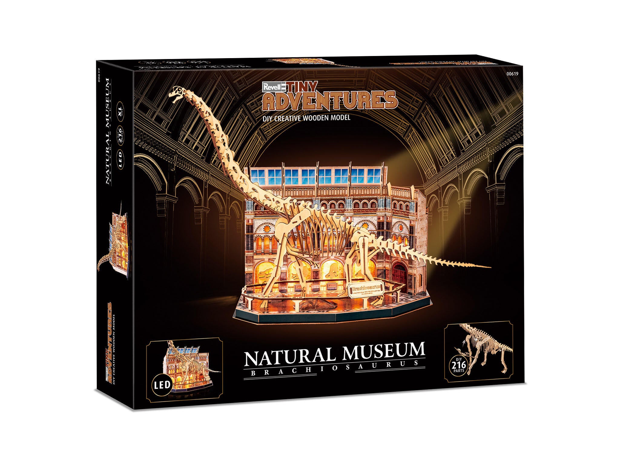 Revell Modele Functionale Din Lemn Pentru Asamblare Tiny Adventures - Natural Museum Brachiosaurus Sk Rev00619