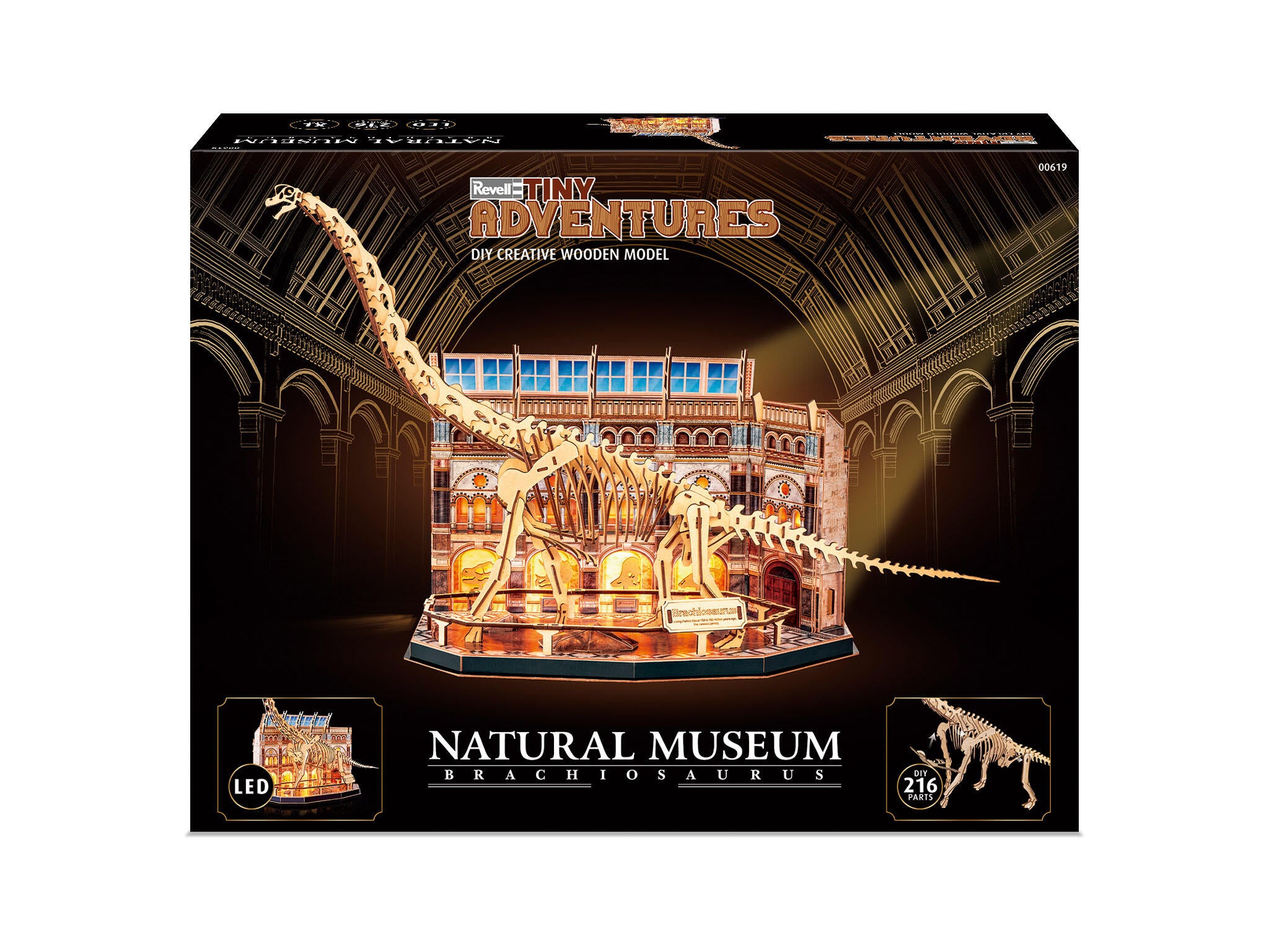 Revell Modele Functionale Din Lemn Pentru Asamblare Tiny Adventures - Natural Museum Brachiosaurus Sk Rev00619