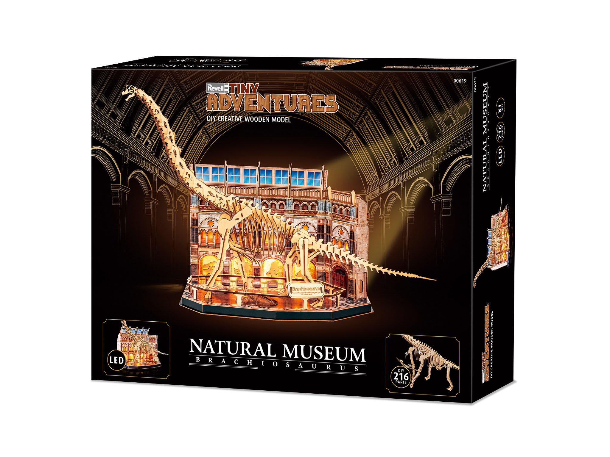 Revell Modele Functionale Din Lemn Pentru Asamblare Tiny Adventures - Natural Museum Brachiosaurus Sk Rev00619