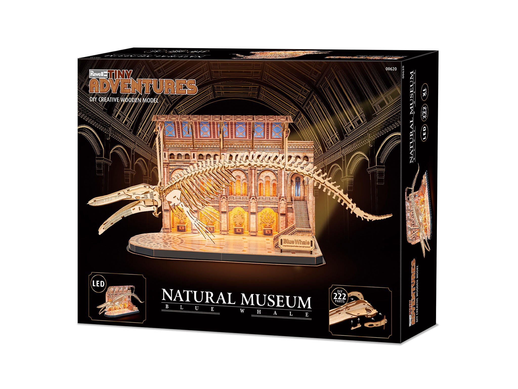 Revell Modele Functionale Din Lemn Pentru Asamblare Tiny Adventures - Natural Museum Blue Whale Rev00620