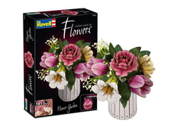 Puzzle 3D din lemn - Flori decorative parfumate cu vază | 181 piese | 14+ ani Revell 00632