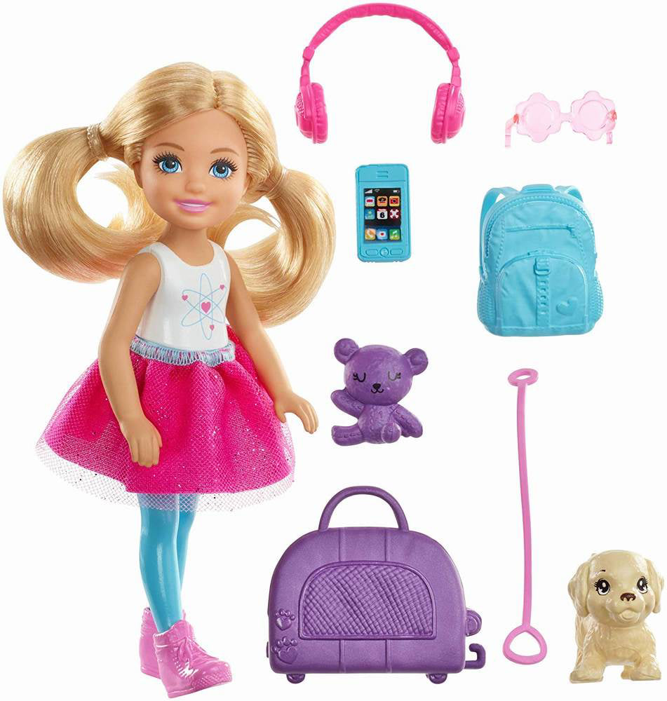 PAPUSICA  CHELSEA TRAVEL CU ACCESORII PENTRU CALATORII