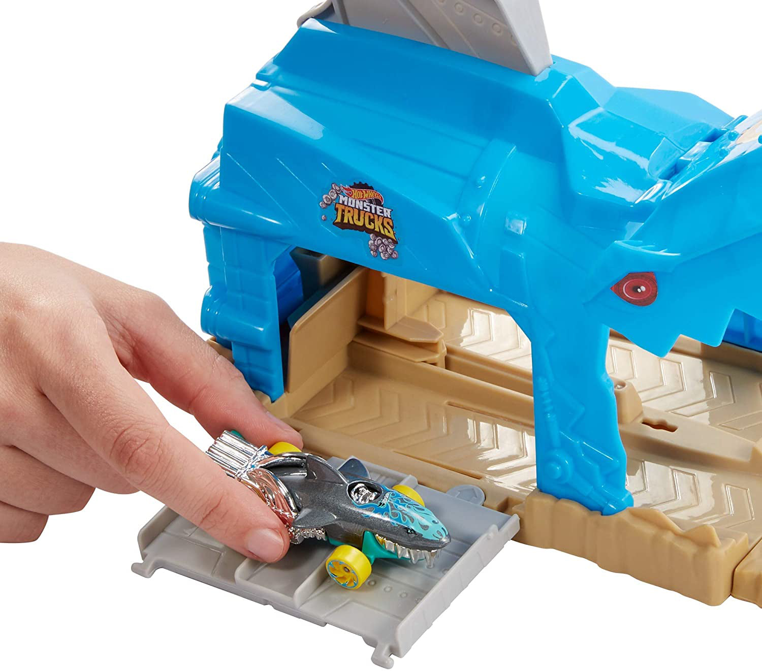 HOT WHEELS LANSATOR MONSTER TRUCK RECHINUL CU DOUA MASINUTE